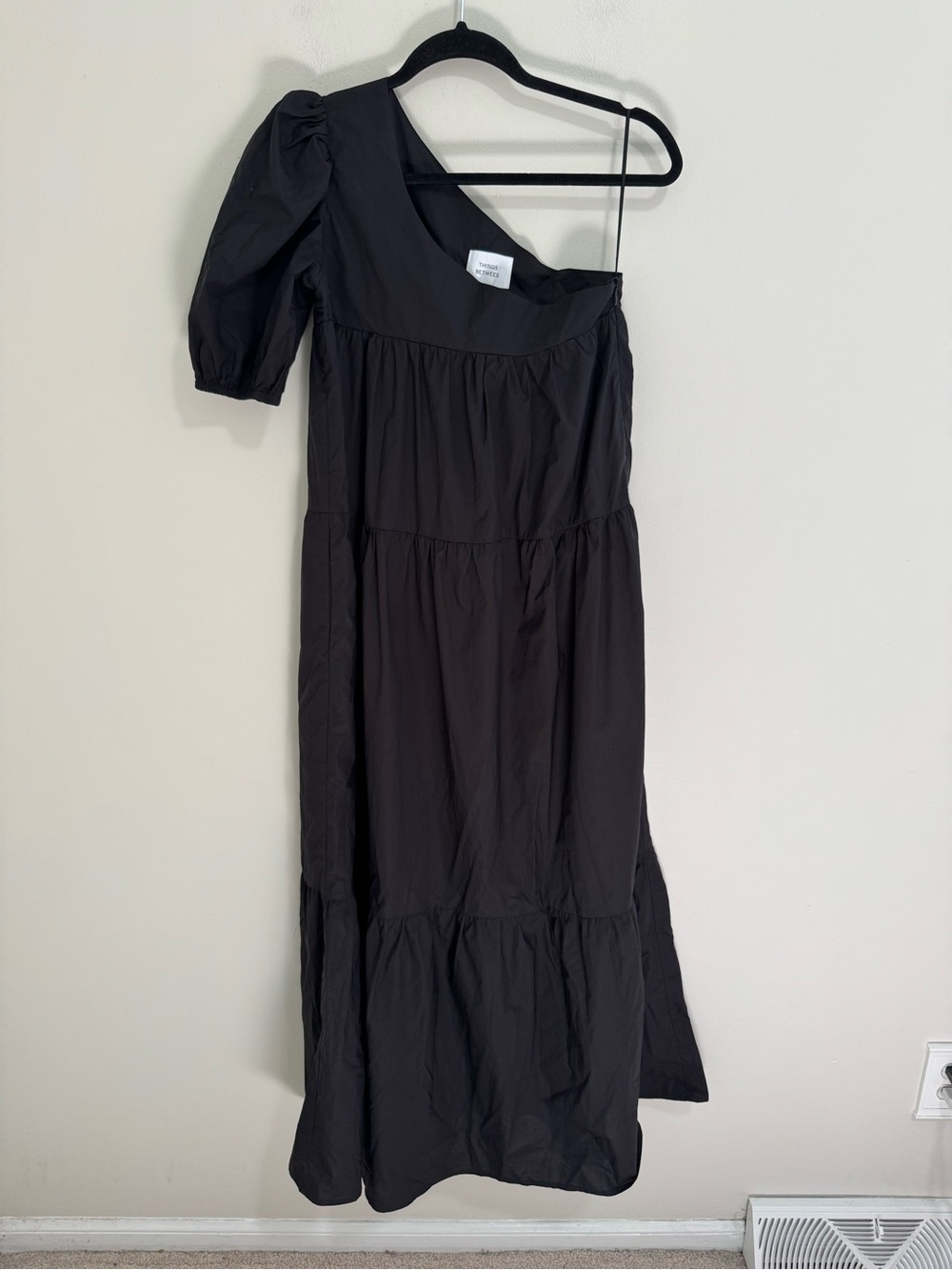 Things Between Black One Shoulder Maxi Dress